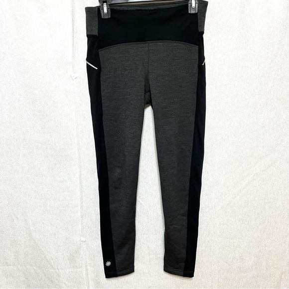 Athleta powerlift warm training leggings. Reflective. Shaping waist. Size M - Picture 3 of 9